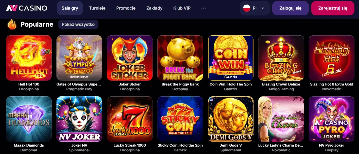 NV Casino screenshot