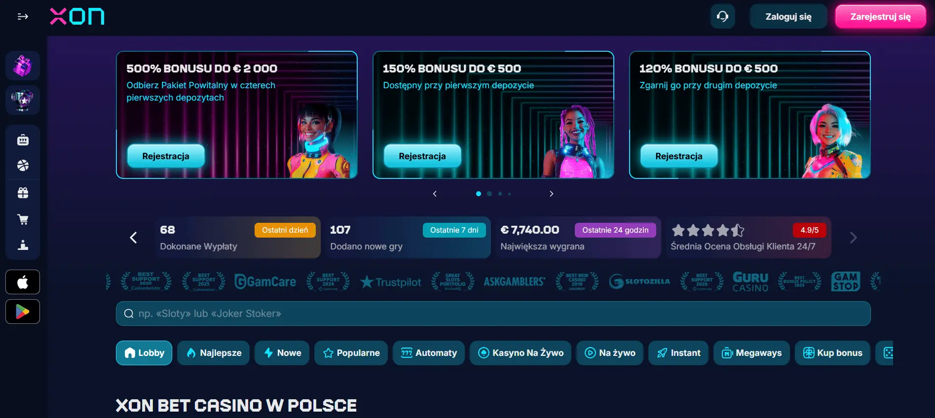 XON.bet screenshot